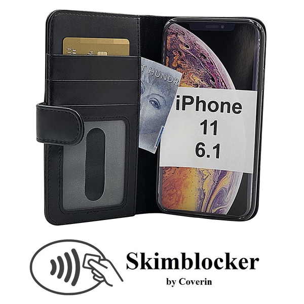 Skimblocker Plånboksfodral iPhone 11 (6.1) Svart