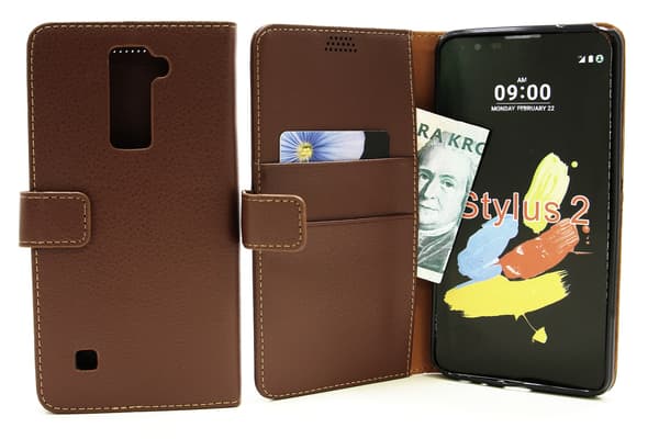 Standcase Wallet LG Stylus 2 (K520) Brun