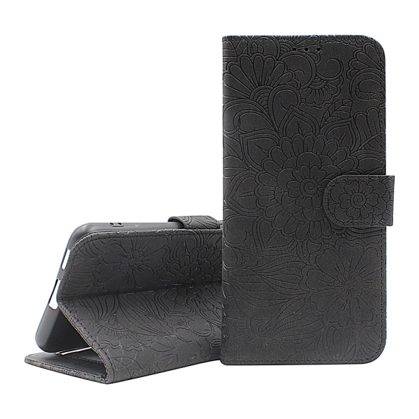 Flower Standcase Wallet Samsung Galaxy S24 5G (SM-S921B/DS) Grå