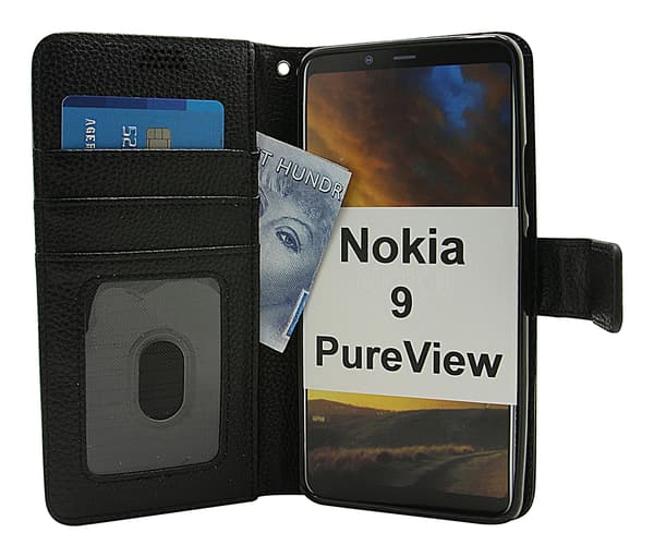 Standcase Wallet Nokia 9 PureView Svart