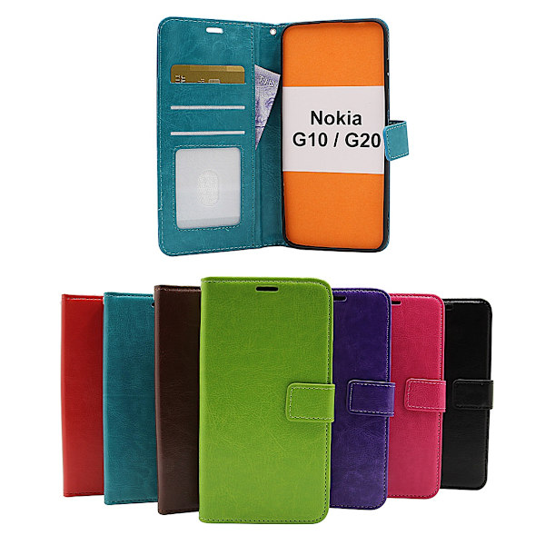 Crazy Horse Wallet Nokia G10 / G20 Svart