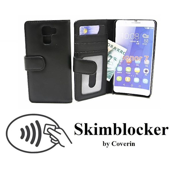 Skimblocker Plånboksfodral Huawei Honor 7