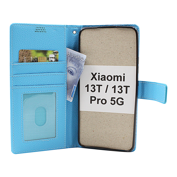 New Standcase Wallet Xiaomi 13T / 13T Pro 5G Ljusblå