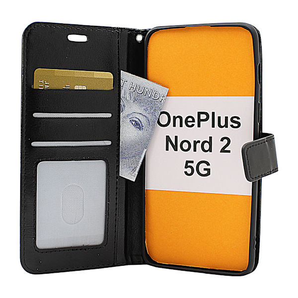 Crazy Horse Wallet OnePlus Nord 2 5G Svart