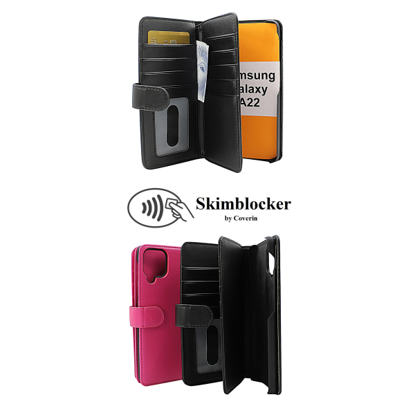 Skimblocker XL Wallet Samsung Galaxy A22 (A225F/DS) Hotpink