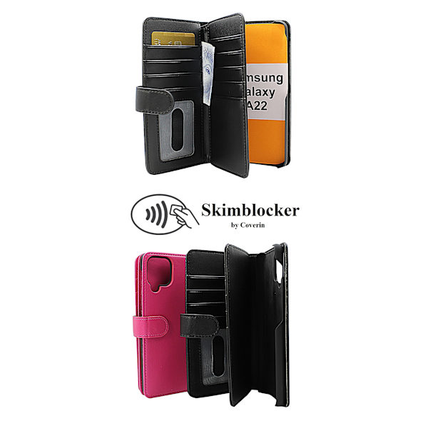 Skimblocker XL Wallet Samsung Galaxy A22 (A225F/DS) Hotpink