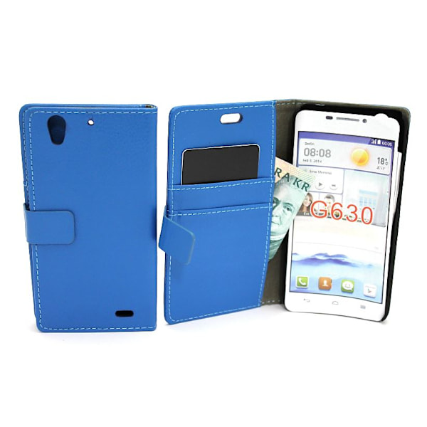 Standcase wallet Huawei Ascend G630 Blå