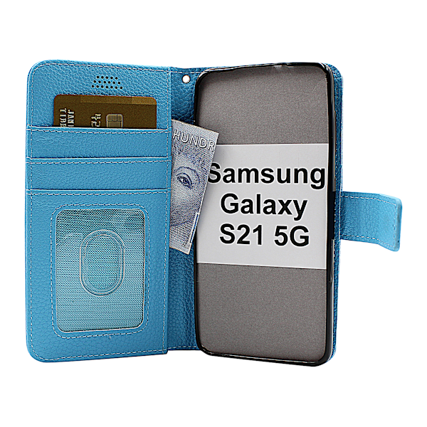 New Standcase Wallet Samsung Galaxy S21 5G (G991B) Svart