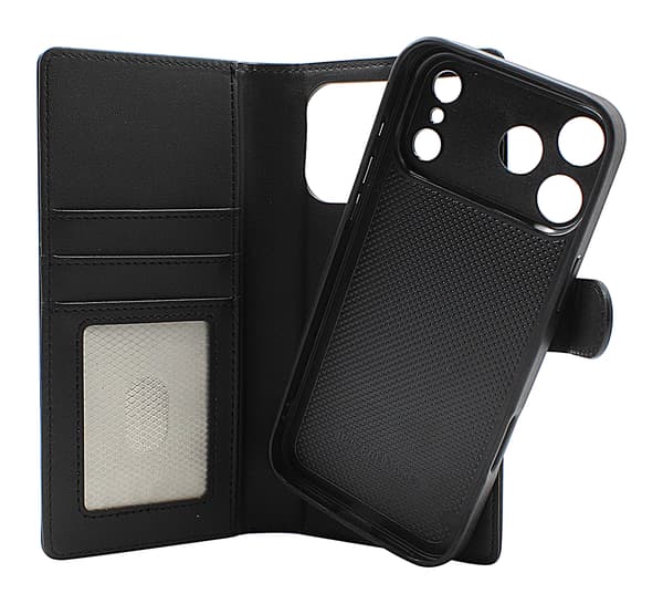 Skimblocker iPhone 17 Pro Max Magnet Plånboksfodral Svart