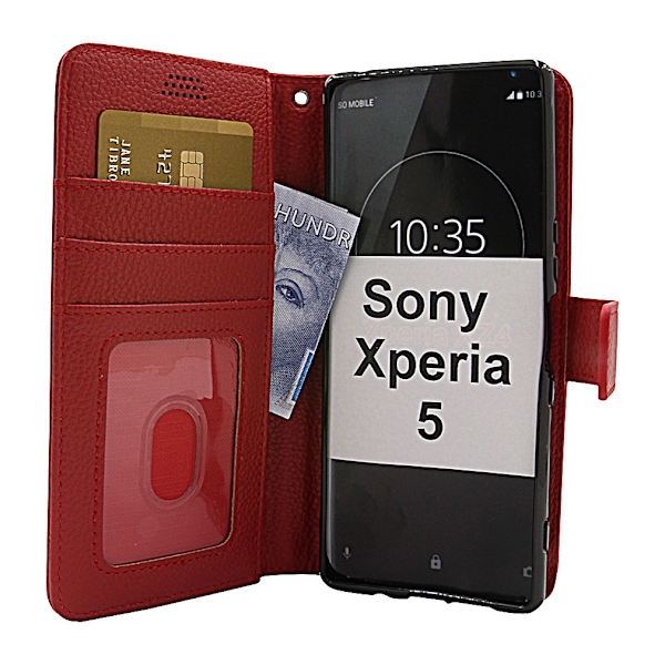 New Standcase Wallet Sony Xperia 5 Svart