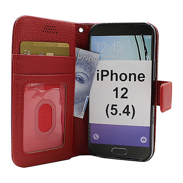New Standcase Wallet iPhone 12 (5.4) (Svart) Lila