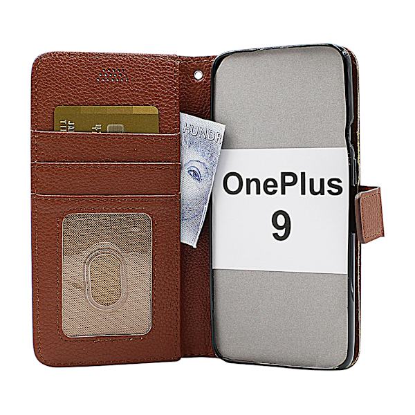 New Standcase Wallet OnePlus 9 Svart