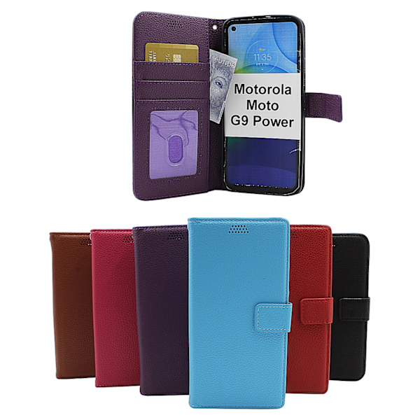 New Standcase Wallet Motorola Moto G9 Power Svart