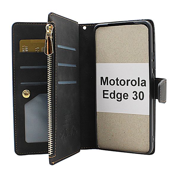 XL Standcase Lyxfodral Motorola Edge 30 Marinblå
