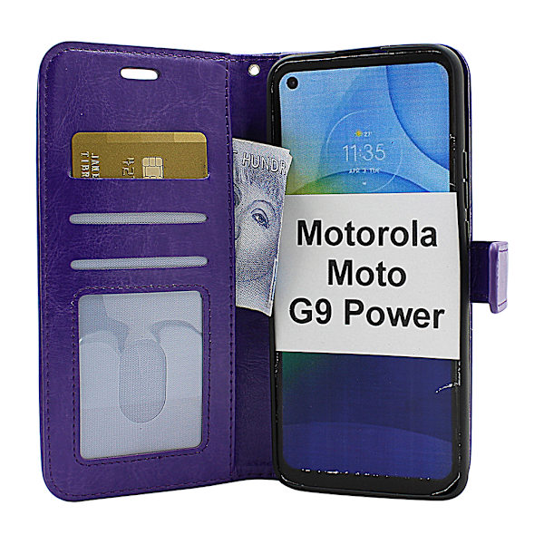 Crazy Horse Wallet Motorola Moto G9 Power Grön
