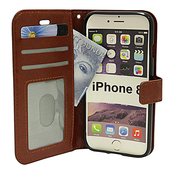 Crazy Horse Wallet iPhone 8 Brun G642