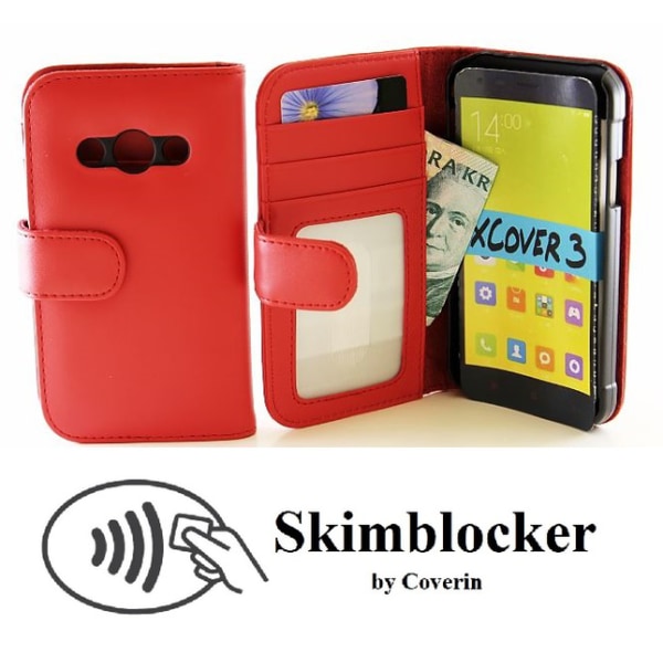 Skimblocker Plånboksfodral Samsung Galaxy Xcover 3 Röd