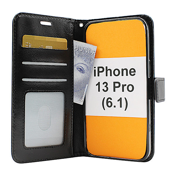 Crazy Horse Wallet iPhone 13 Pro (6.1) Grön