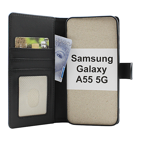 Skimblocker Magnet Fodral Samsung Galaxy A55 5G Brun
