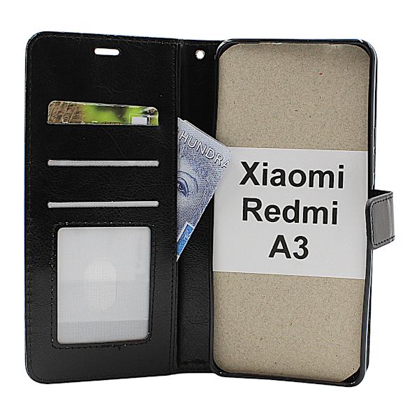 Crazy Horse Wallet Xiaomi Redmi A3 Svart