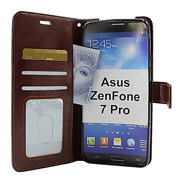 Crazy Horse Wallet Asus ZenFone 7 Pro (ZS671KS) (Svart) Grön