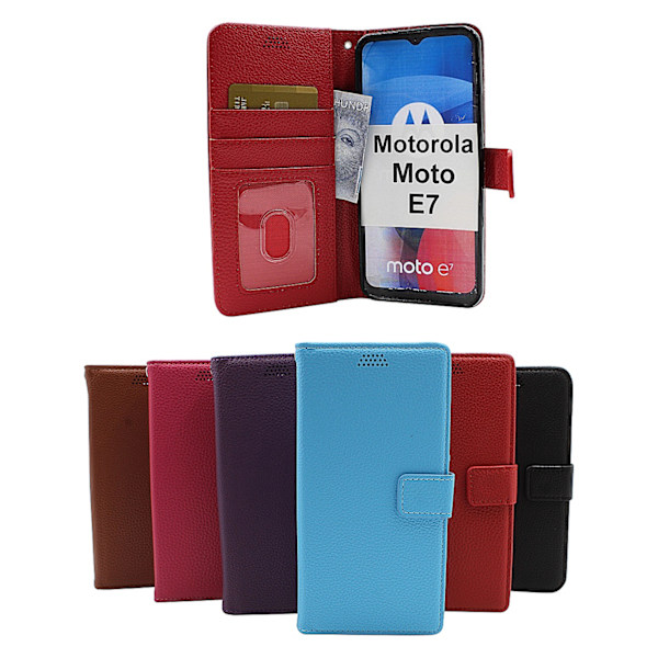 New Standcase Wallet Motorola Moto E7 Svart
