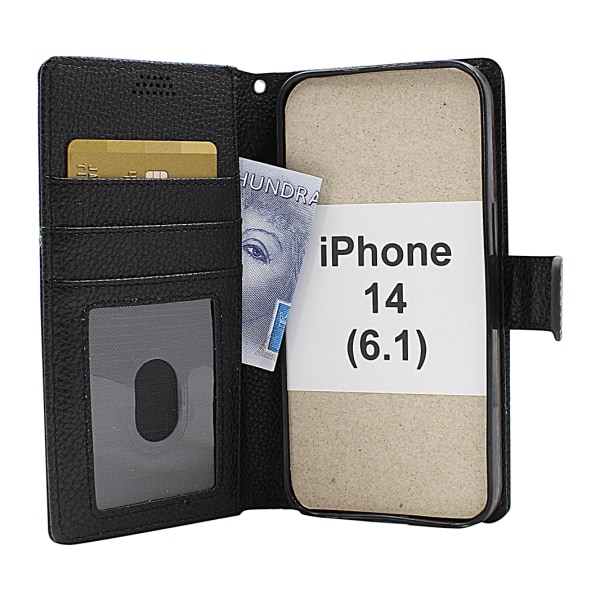 New Standcase Wallet iPhone 14 (6.1) Ljusblå