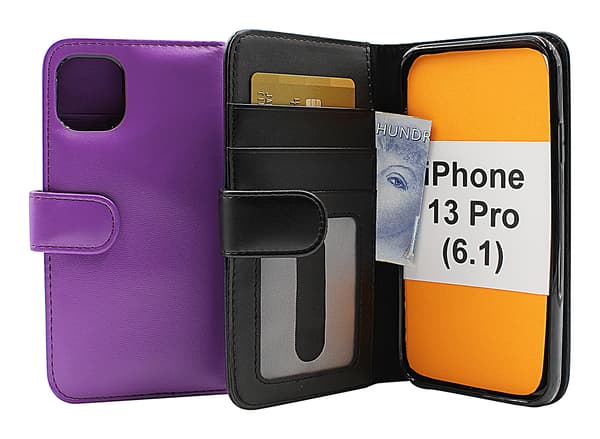 Skimblocker Plånboksfodral iPhone 13 Pro (6.1) Lila