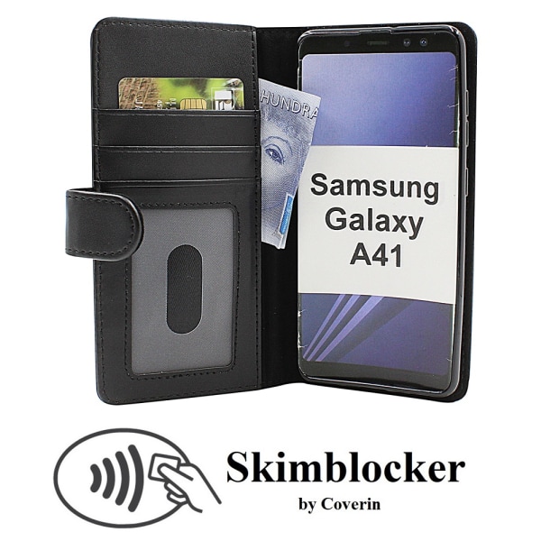 Skimblocker Plånboksfodral Samsung Galaxy A41 Svart
