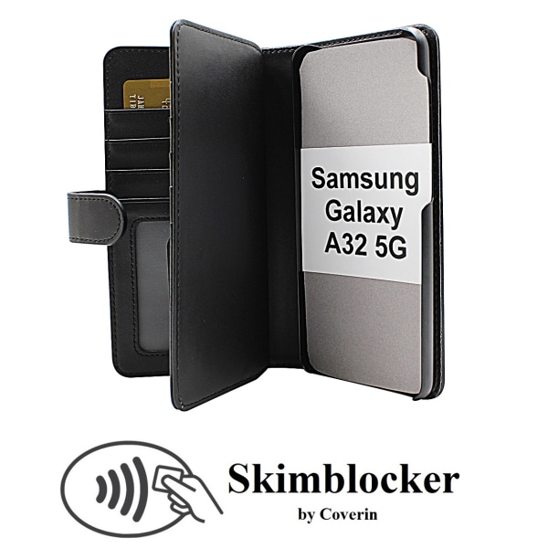 Skimblocker XL Wallet Samsung Galaxy A32 5G (A326B) Svart