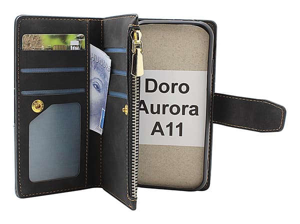 XL Doro Aurora A11 Lyx Plånboksfodral Brun