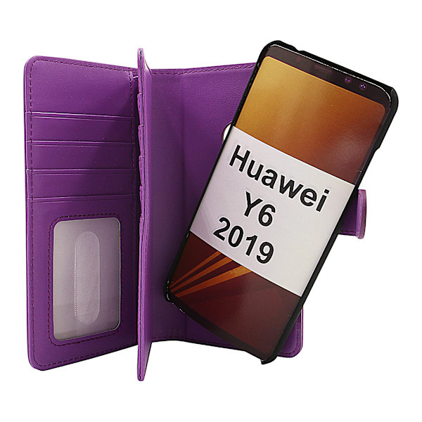 Skimblocker XL Magnet Wallet Huawei Y6 2019 Lila