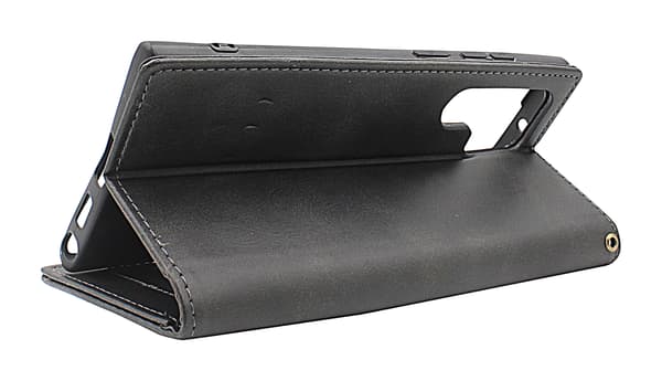 Zipper Standcase Wallet Samsung Galaxy S22 Ultra 5G Grå