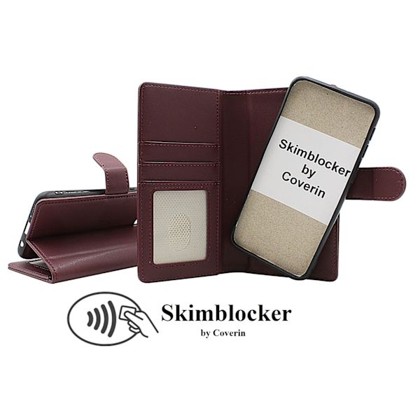 Skimblocker Motorola Moto G55 5G Magnet Plånboksfodral Svart