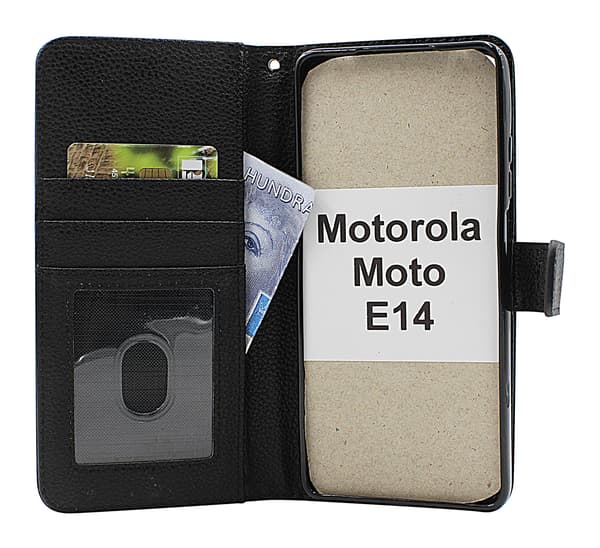 New Standcase Motorola Moto E14 Plånboksfodral Hotpink