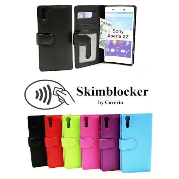 Skimblocker Plånboksfodral Sony Xperia XZ/XZs (F8331/G8231) Röd