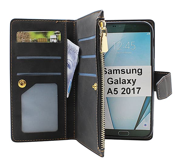XL Standcase Lyxfodral Samsung Galaxy A5 2017 (A520F) Svart