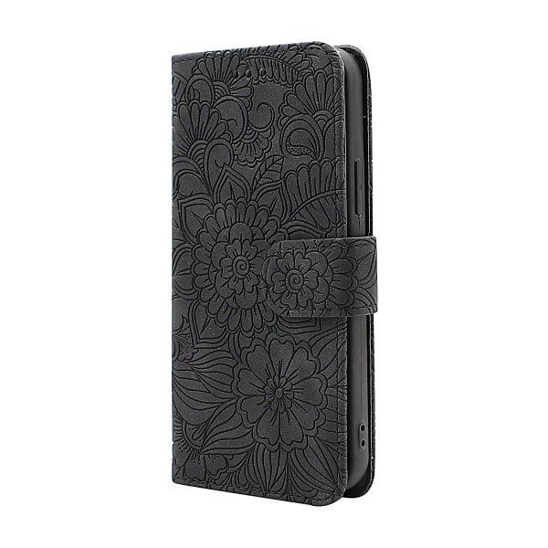 Flower Standcase Wallet iPhone 12 / 12 Pro (6.1) Aqua