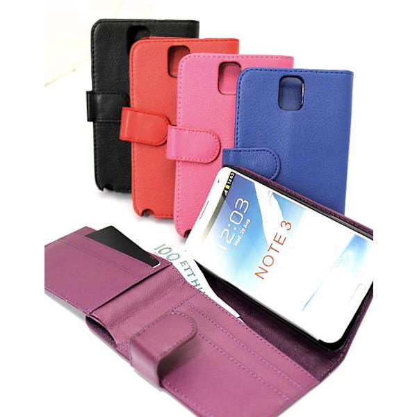 Plånboksfodral XXL Samsung Galaxy Note 3 Svart