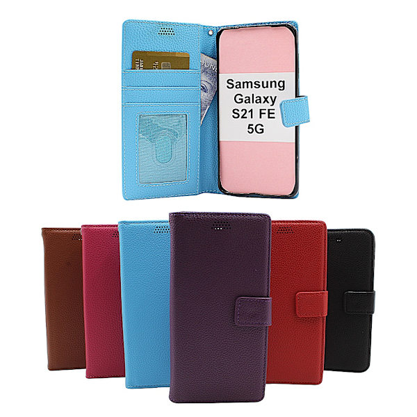 New Standcase Wallet Samsung Galaxy S21 FE 5G (SM-G990B) Hotpink