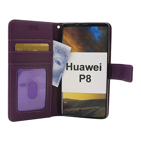 New Standcase Wallet Huawei P8 Svart