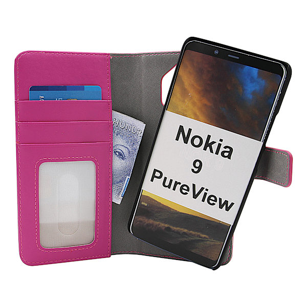 Skimblocker Magnet Wallet Nokia 9 PureView Hotpink