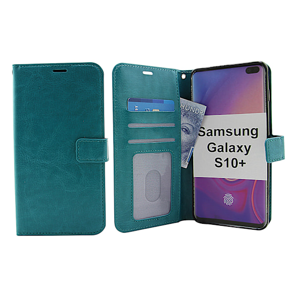 Crazy Horse Wallet Samsung Galaxy S10+ (G975F) Turkos