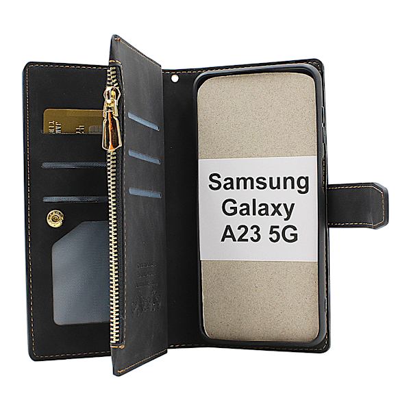 XL Standcase Lyxfodral Samsung Galaxy A23 5G (SM-A236B/DS) Marinblå