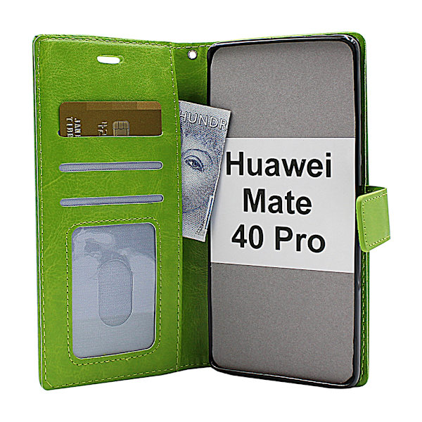Crazy Horse Wallet Huawei Mate 40 Pro Grön