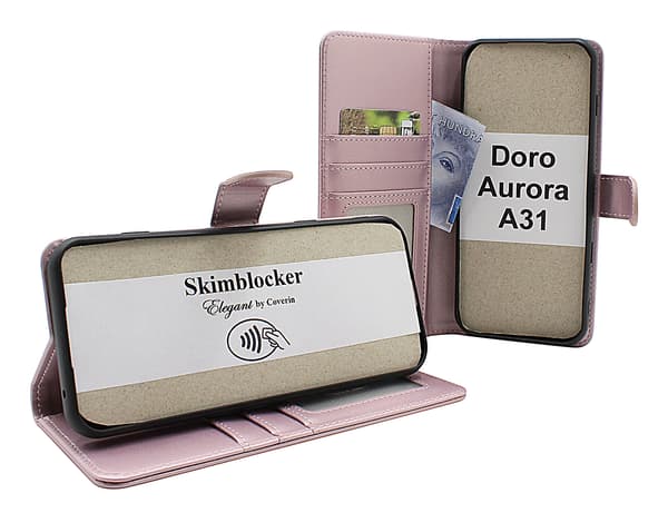 Skimblocker Doro Aurora A31 Plånboksfodral Brandy