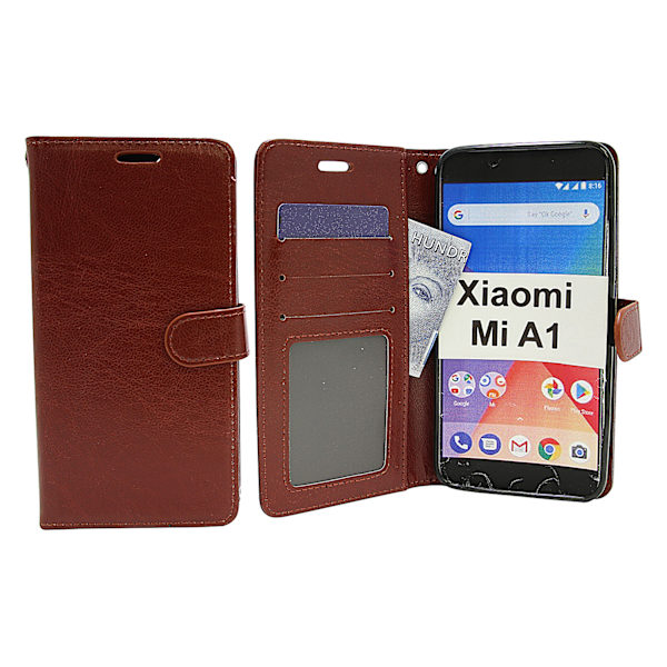 Crazy Horse Wallet Xiaomi Mi A1 Brun