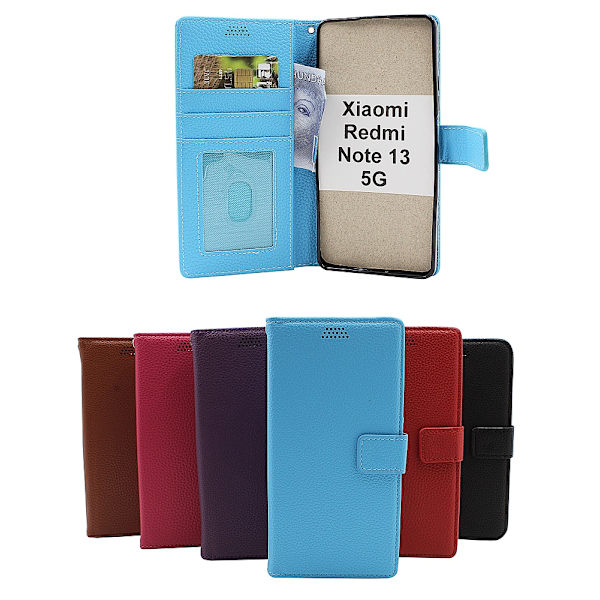 New Standcase Wallet Xiaomi Redmi Note 13 5G Ljusblå