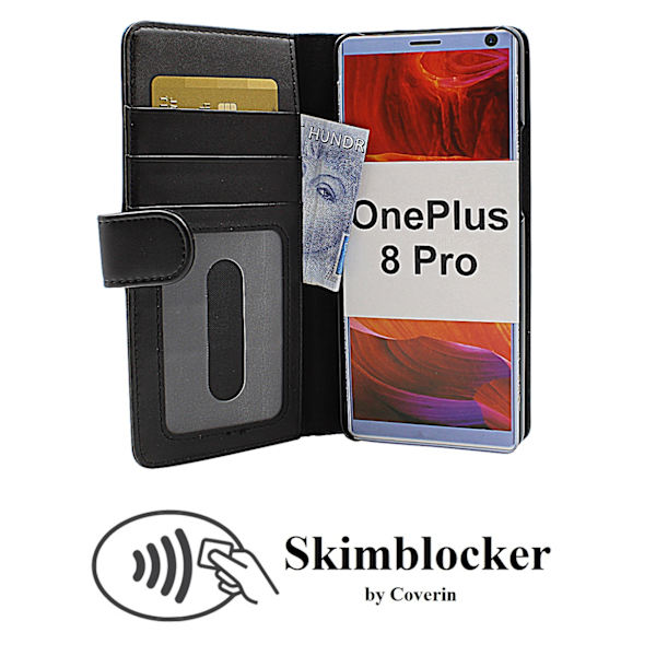 Skimblocker Plånboksfodral OnePlus 8 Pro Svart