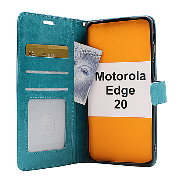Crazy Horse Wallet Motorola Edge 20 Grön